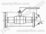 Кран шаровый ДУ80 Ру25 фланцевый стальной полнопроходной Interval, фотография 3.
