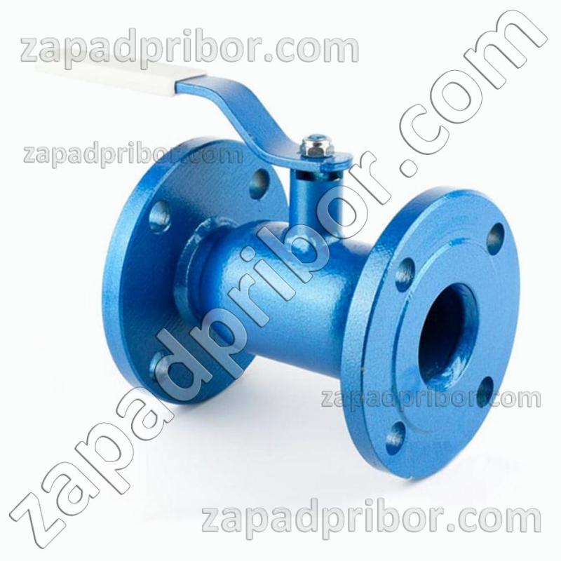 Кран шаровый ДУ100 Ру16 фланцевый стальной стандартнопроходной Interval, фотография 1.