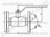 Кран шаровый ДУ125 Ру25 фланцевый стальной стандартнопроходной Interval, фотография 2.