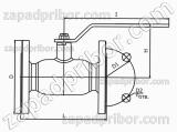 Кран шаровый ДУ200 Ру16 фланцевый стальной стандартнопроходной Interval, фотография 2.