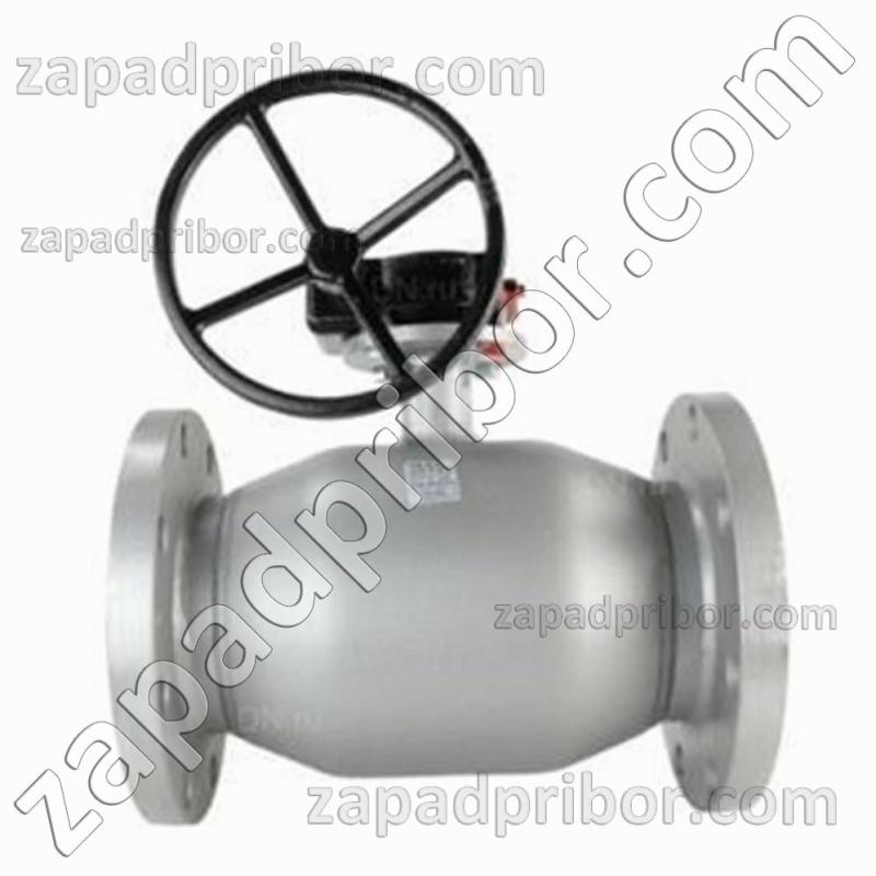 Кран шаровый ДУ400 Ру16 фланцевый стальной стандартнопроходной Interval, фотография 1.