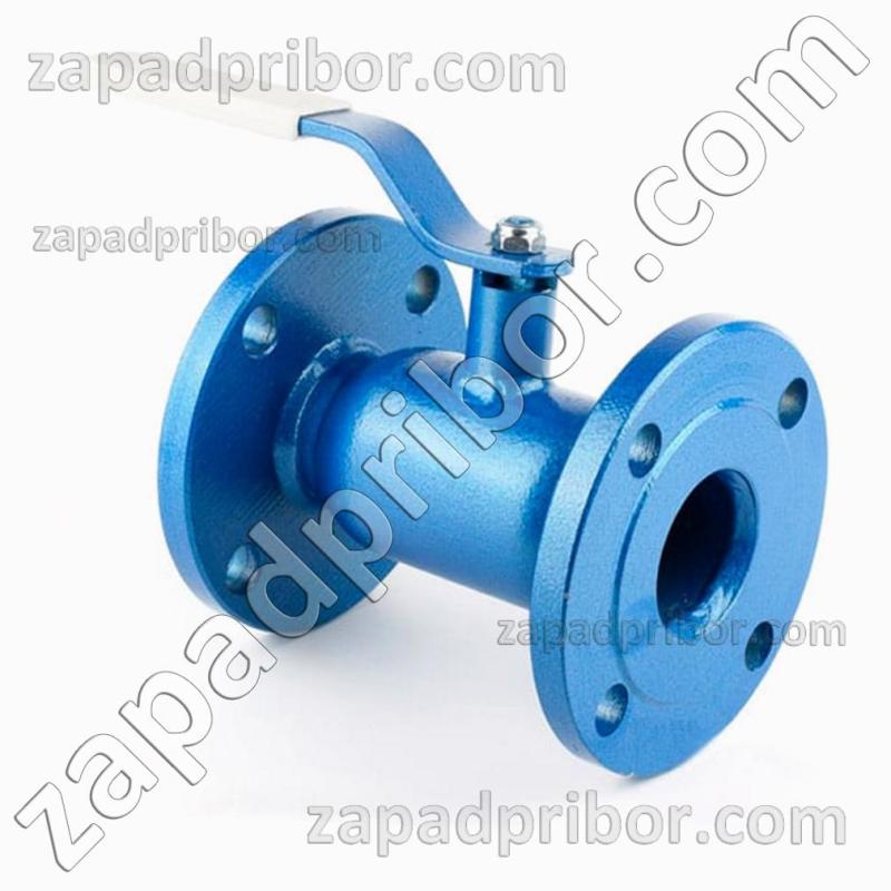 Кран шаровый ДУ40 Ру40 фланцевый стальной стандартнопроходной Interval, фотография 1.