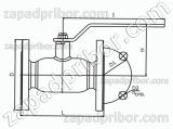 Кран шаровый ДУ80 Ру16 фланцевый стальной стандартнопроходной Interval, фотография 2.