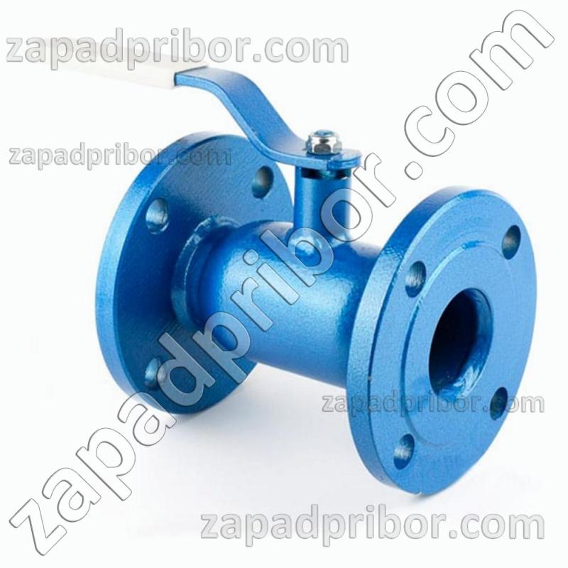 Кран шаровый ДУ80 Ру16 фланцевый стальной стандартнопроходной Interval, фотография 1.