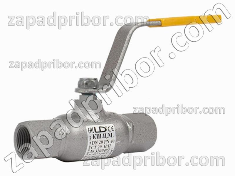 Кран шаровый ДУ100 Ру25 муфтовый стальной стандартнопроходной LD, фотография 1.