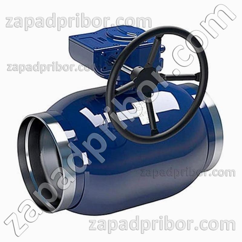 Кран шаровый ДУ250 Ру25 приварной стальной стандартнопроходной LD, фотография 1.