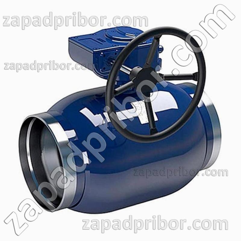 Кран шаровый ДУ400 Ру16 приварной стальной стандартнопроходной LD, фотография 1.