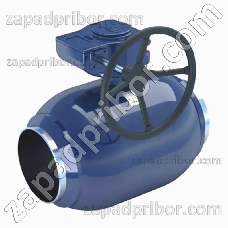 Кран шаровый ДУ400 Ру25 приварной стальной полнопроходной Interval, фотография 1.