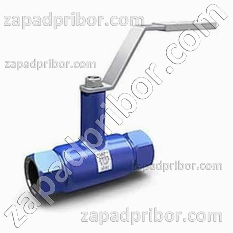 Кран шаровый ДУ40 Ру40 муфтовый стальной стандартнопроходной Interval, фотография 1.