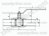 Кран шаровый ДУ125 Ру25 приварной стальной стандартнопроходной Interval, фотография 2.