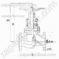 Вентиль 15с22нж Ду50 Ру40 запорный сальниковый фланцевый, фотография 2.
