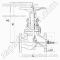 Вентиль 15с22нж Ду80 Ру40 запорный сальниковый фланцевый, фотография 2.