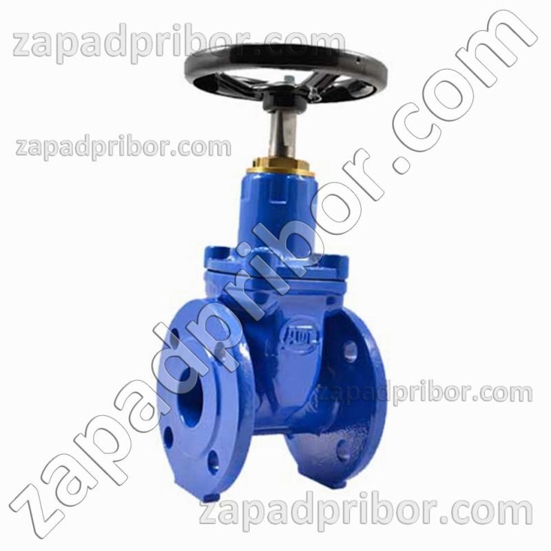 Задвижка 30ч39р Ду100 Ру16 с обрезиненным клином, фотография 1.