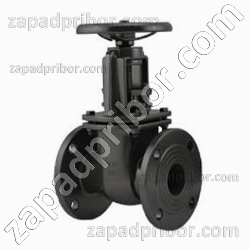 Задвижка чугунная 30ч6бр ДУ100 Ру10 клиновая фланцевая, фотография 1.