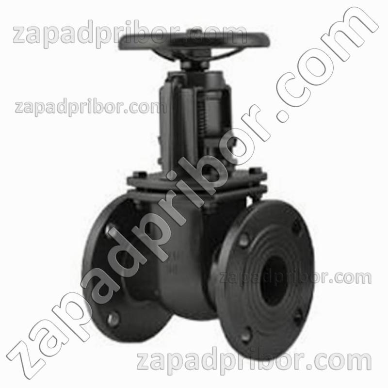 Задвижка чугунная 30ч6бр ДУ125 Ру10 клиновая фланцевая, фотография 1.