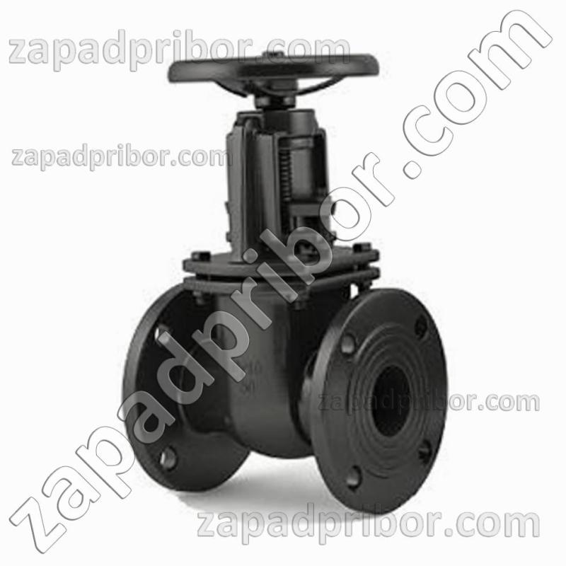 Задвижка чугунная 30ч6бр ДУ80 Ру10 клиновая фланцевая, фотография 1.