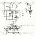 Блок электродов розжига и контроля пламени серия 1443-640, фотография 2.