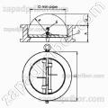 Клапан обратный подпружиненный межфланцевый ZETKAMA 407A, фотография 3.