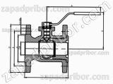 Кран шаровый фланцевый ZETKAMA 565A, фотография 3.