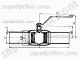Кран шаровый стальной под приварку BROEN Ballomax стандартнопроходной без редуктора, фотография 3.