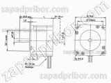 Шаговый двигатель KRS565 фланец 56 мм, фотография 2.