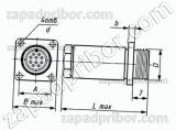 Соединитель низкочастотный цилиндрический РС10А-Э вилка с кожухом