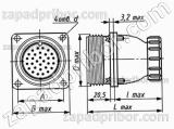 Соединитель низкочастотный цилиндрический 2РТТ48БПЭ9Г26В