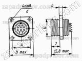 Соединитель низкочастотный цилиндрический РСГ19АТВ вилка