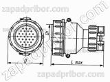 Соединитель низкочастотный цилиндрический 2РТ32П10НГ1-А вилка
