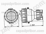 Соединитель низкочастотный цилиндрический 2РТ48П26НГ2-А вилка