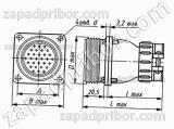 Соединитель низкочастотный цилиндрический ШРГ48ПК20НШ1 вилка