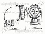 Соединитель низкочастотный цилиндрический ШР20У3НШ7 розетка