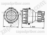 Соединитель низкочастотный цилиндрический Р40П17НШ1 розетка