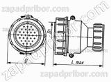 Соединитель низкочастотный цилиндрический 2РТ48ПК9ЭГ7-А вилка