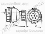 Соединитель низкочастотный цилиндрический ШР55П30НГ1Н вилка