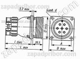 Соединитель низкочастотный цилиндрический ШР40ПК14НШ2 вилка