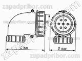 Соединитель низкочастотный цилиндрический ШР55У23ЭШ1 розетка