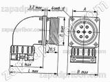 Соединитель низкочастотный цилиндрический ШР20СК4НШ8 вилка