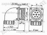 Соединитель низкочастотный цилиндрический ШР20СК5ЭГ7 розетка