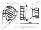 Соединитель низкочастотный цилиндрический 2РТ20П3ЭГ7-А вилка