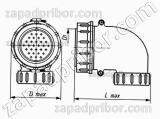 Соединитель низкочастотный цилиндрический СШР48У26ЭГ3 вилка