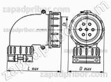 Соединитель низкочастотный цилиндрический ШР20У3НГ6 вилка