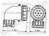 Соединитель низкочастотный цилиндрический ШР20У3НГ7 вилка