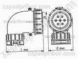 Соединитель низкочастотный цилиндрический ШР20У4НГ4 вилка