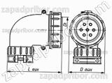 Соединитель низкочастотный цилиндрический ШР36У7НГ1 вилка