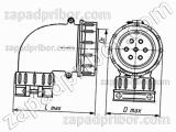 Соединитель низкочастотный цилиндрический ШР40У3НГ9 вилка