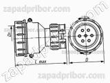 Соединитель низкочастотный цилиндрический ШР32П10НГ1 вилка