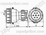 Соединитель низкочастотный цилиндрический ШР55П23НГ1 вилка