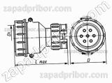 Соединитель низкочастотный цилиндрический ШР60П45НГ2 вилка