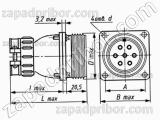 Соединитель низкочастотный цилиндрический ШР28ПК2НШ7 вилка